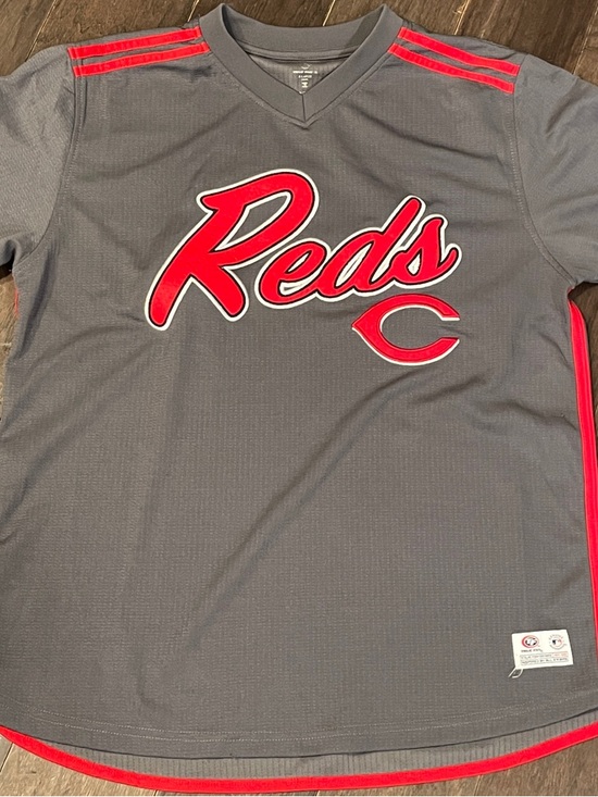 MLB Other - MLB Cincinnati Reds Gray and Red Team Tee